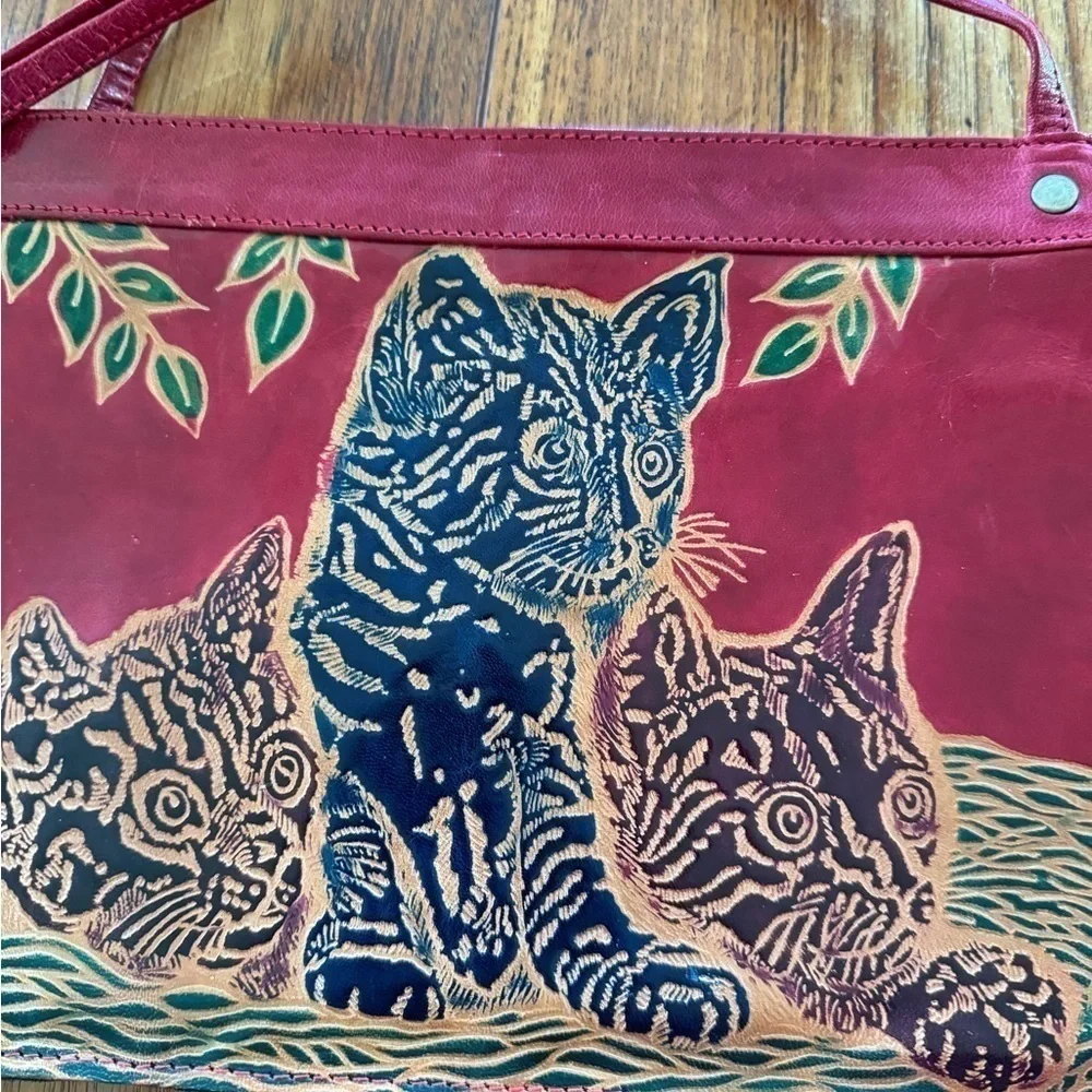 Vintage Genuine Leather Animal Long Strap Made in India Purse